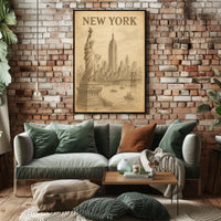 New York City Landmarks Poster