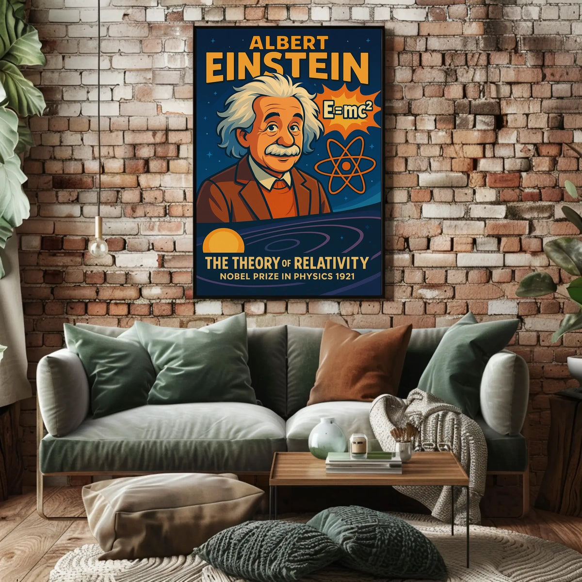 Einstein Relativity Scenic Science Curious Minds Poster