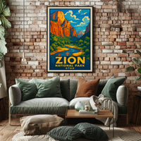 Zion National Park Utah Poster