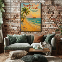 Paradise Coast Splendor Vintage Beach Poster Art