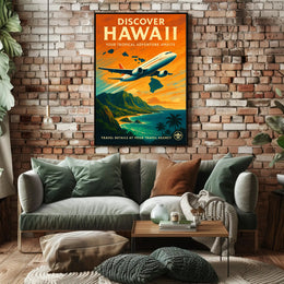 Discover Hawaii Travel Poster Art Print PosterGoat