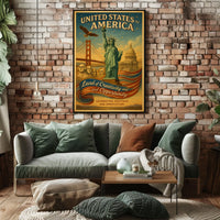 United States Of America Land Of Poster