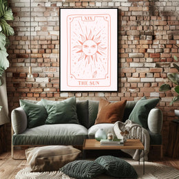 The Sun Tarot Card Abstract Wall Art Poster PosterGoat