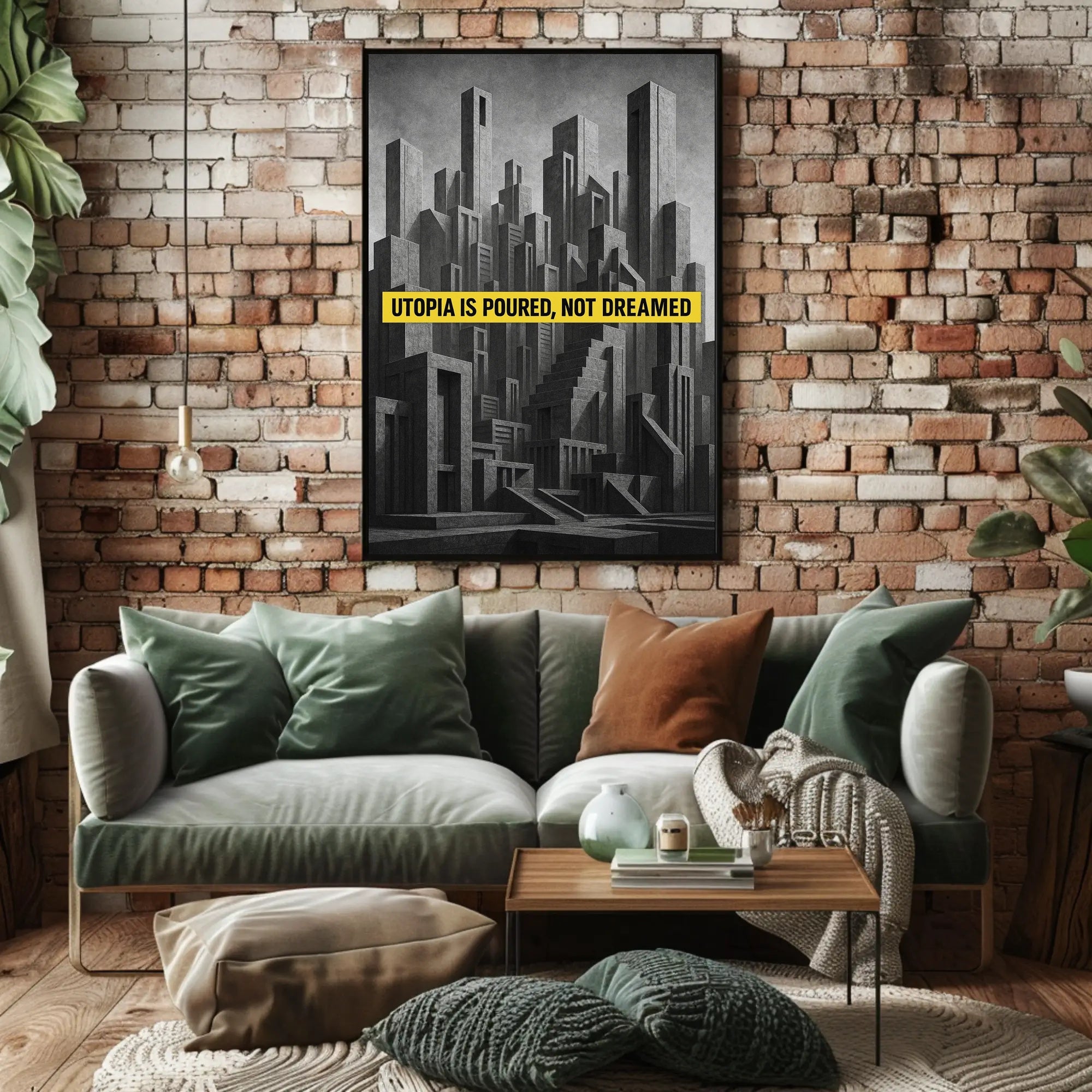Dystopian Angular Cityscape Futuristic Sci-Fi Poster