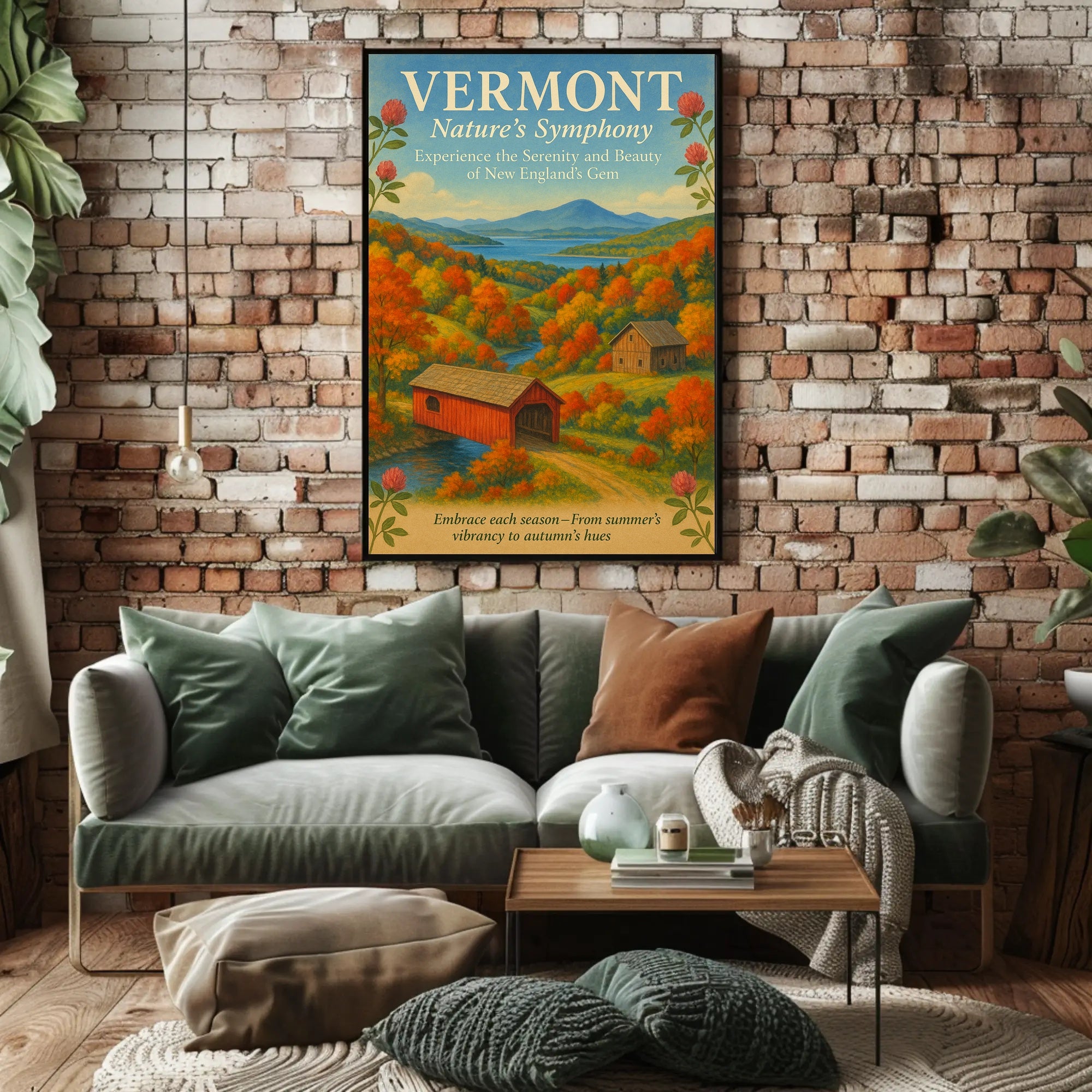 Vermont Scenic Nature Poster Wall Art Print