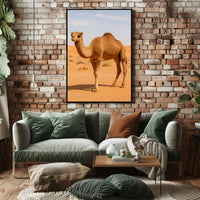 Majestic Camel in the Desert Poster