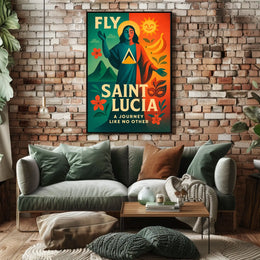 Fly to Saint Lucia Poster