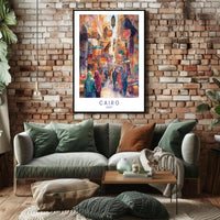 Cairo Market Scene Poster PosterGoat
