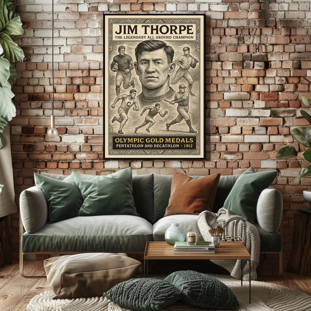 Legendary Champion Commemorative Jim Thorpe Poster