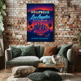 Los Angeles Dreams in Neon Urban or Cityscape Poster