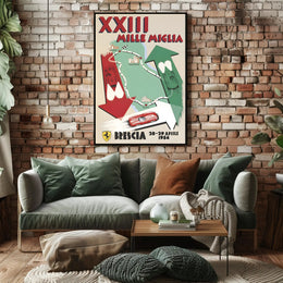 XXIII Mille Miglia Race Poster