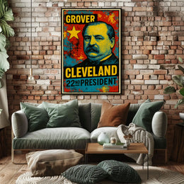 Grover Cleveland 22nd President of the United States Graffiti Pop Art Poster