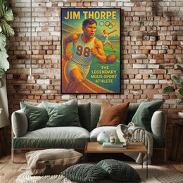 Jim Thorpe Iconic Multi-Sport Legend Poster