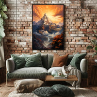 Majestic Mountain Sunrise Poster
