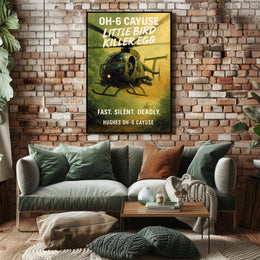 Hughes OH-6 Cayuse Little Bird Killer Egg Poster PosterGoat