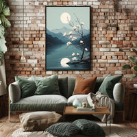 Tranquil Moonlit Blossoms Poster