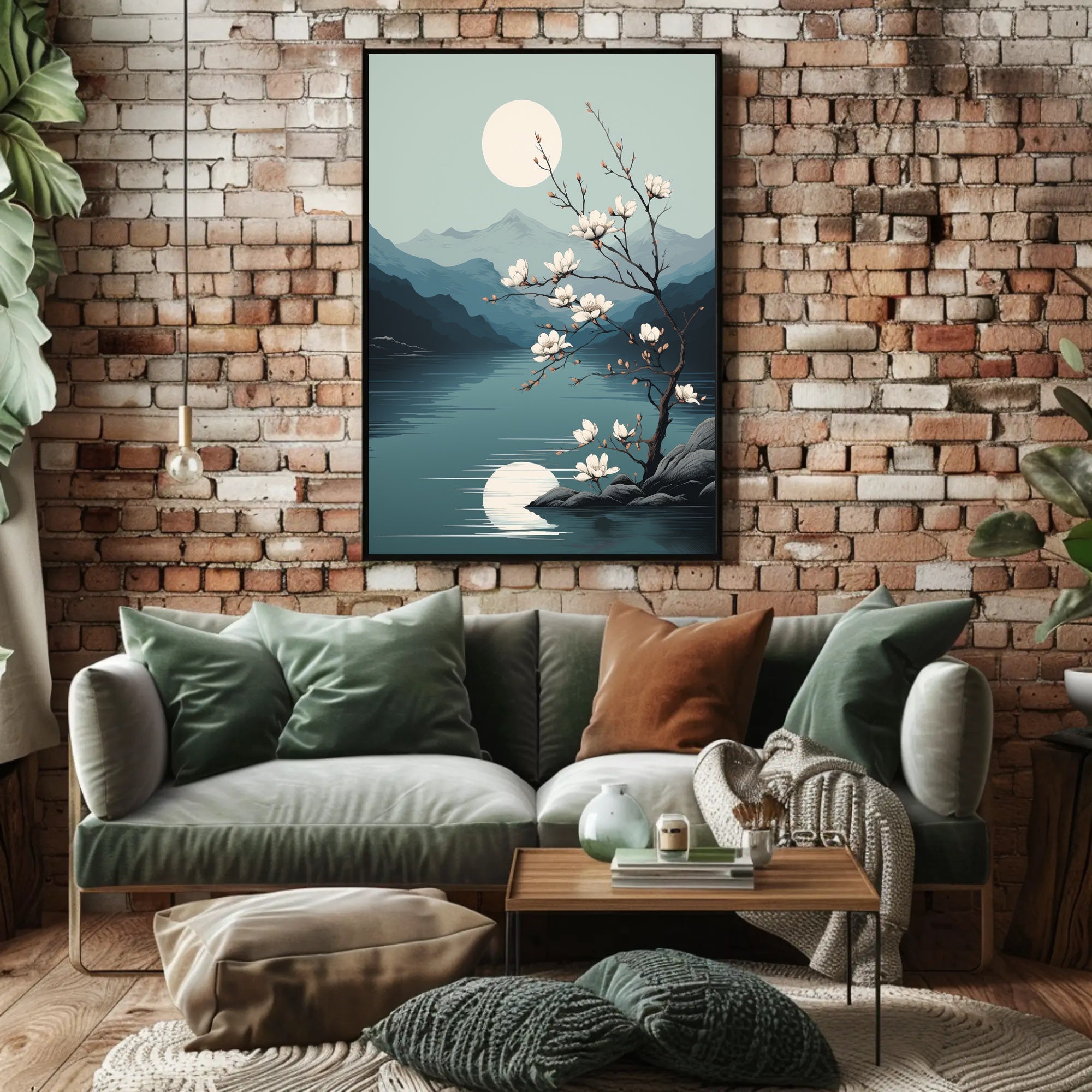 Tranquil Moonlit Blossoms Poster