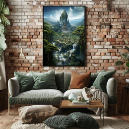 Enchanted Mountain City Poster