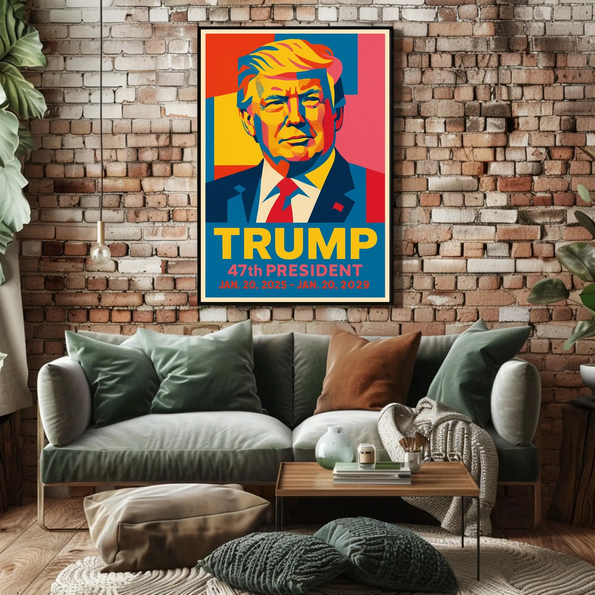 Donald Trump A Modern Icon in Primary Colors Poster