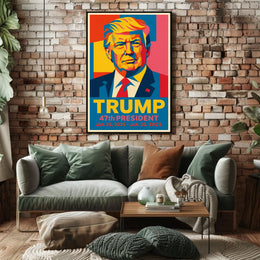 Donald Trump A Modern Icon in Primary Colors Poster