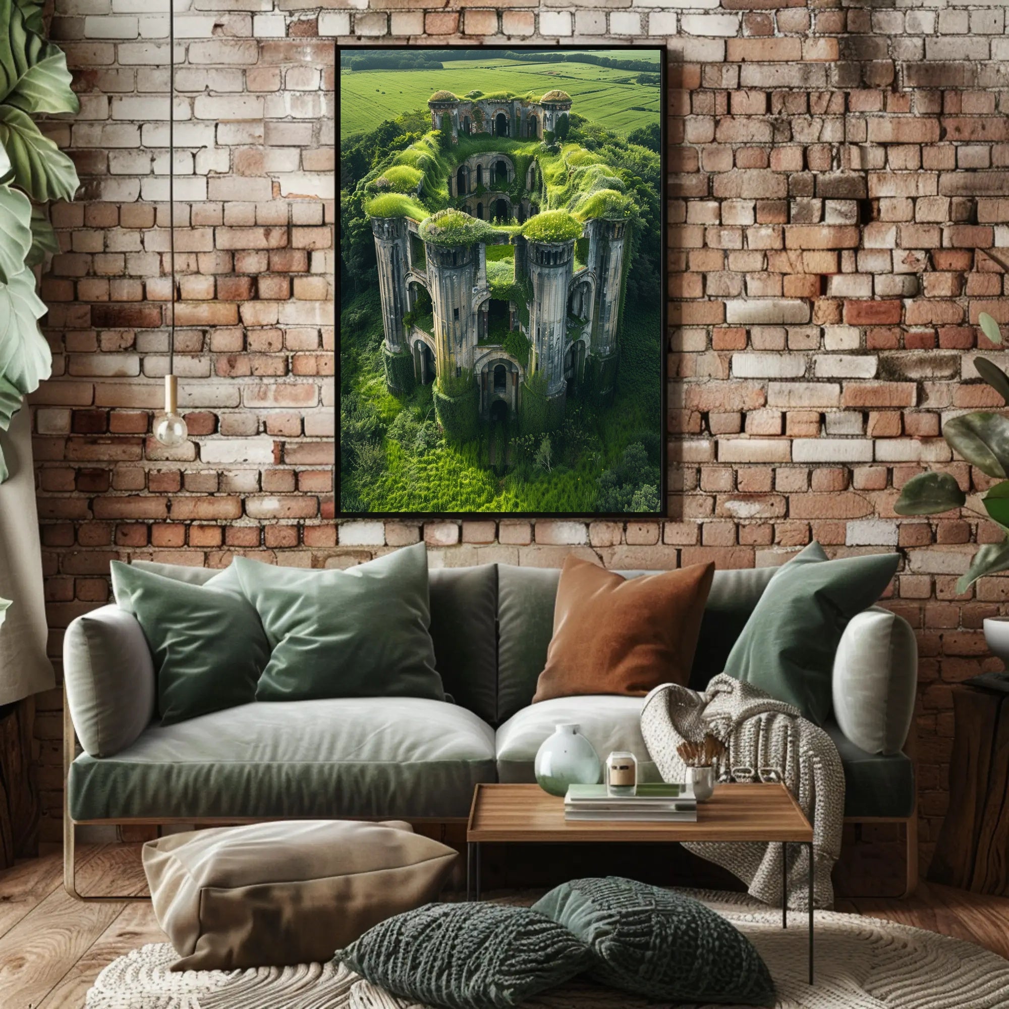 Ancient Fortress Ruins: Nature's Resilient Embrace Poster PosterGoat