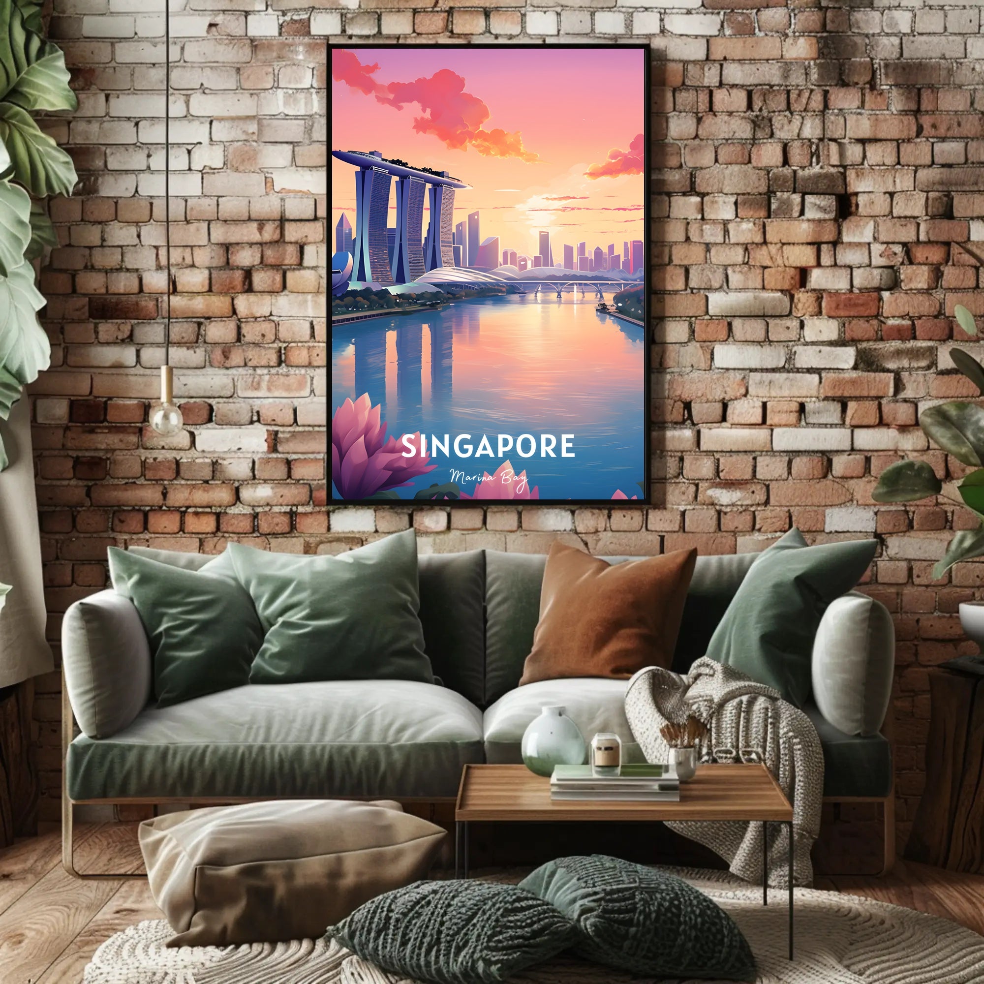 Singapore Sunrise Over Marina Bay Sands Urban or Cityscape Poster