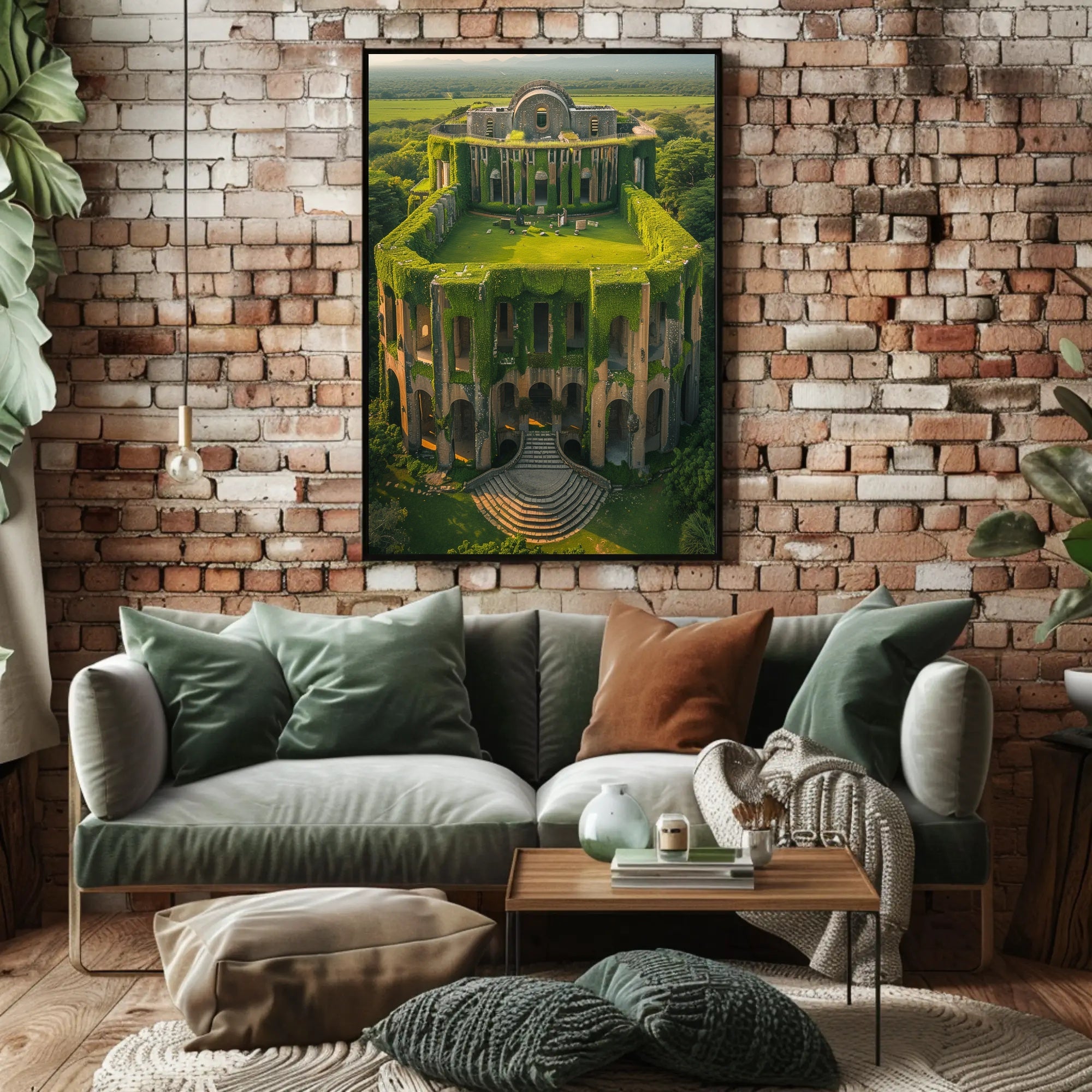 Nature Reclaims Ancient Ruins: Surreal Poster Art PosterGoat