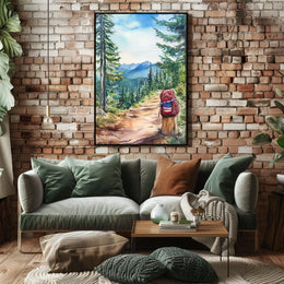 Forest Hiking Trail Mountain Landscape Scenic Nature Poster