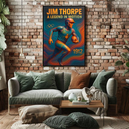 Jim Thorpe Iconic Athlete Jim Thorpe Poster