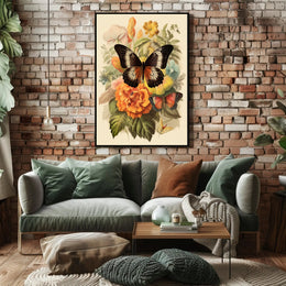 Blossoms and Butterflies Poster