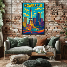 Indianapolis Skyline Poster