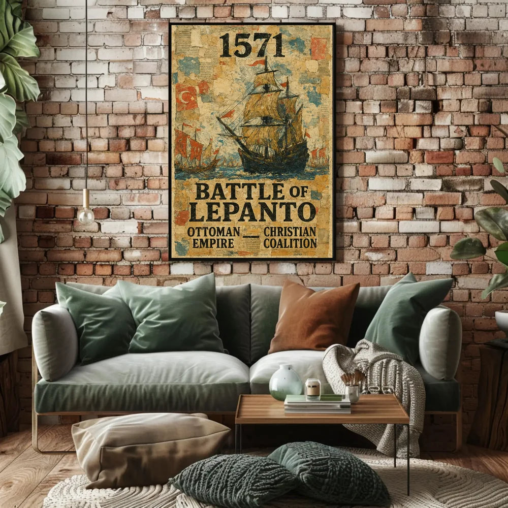Battle of Lepanto Historical Naval Conflict Art Poster