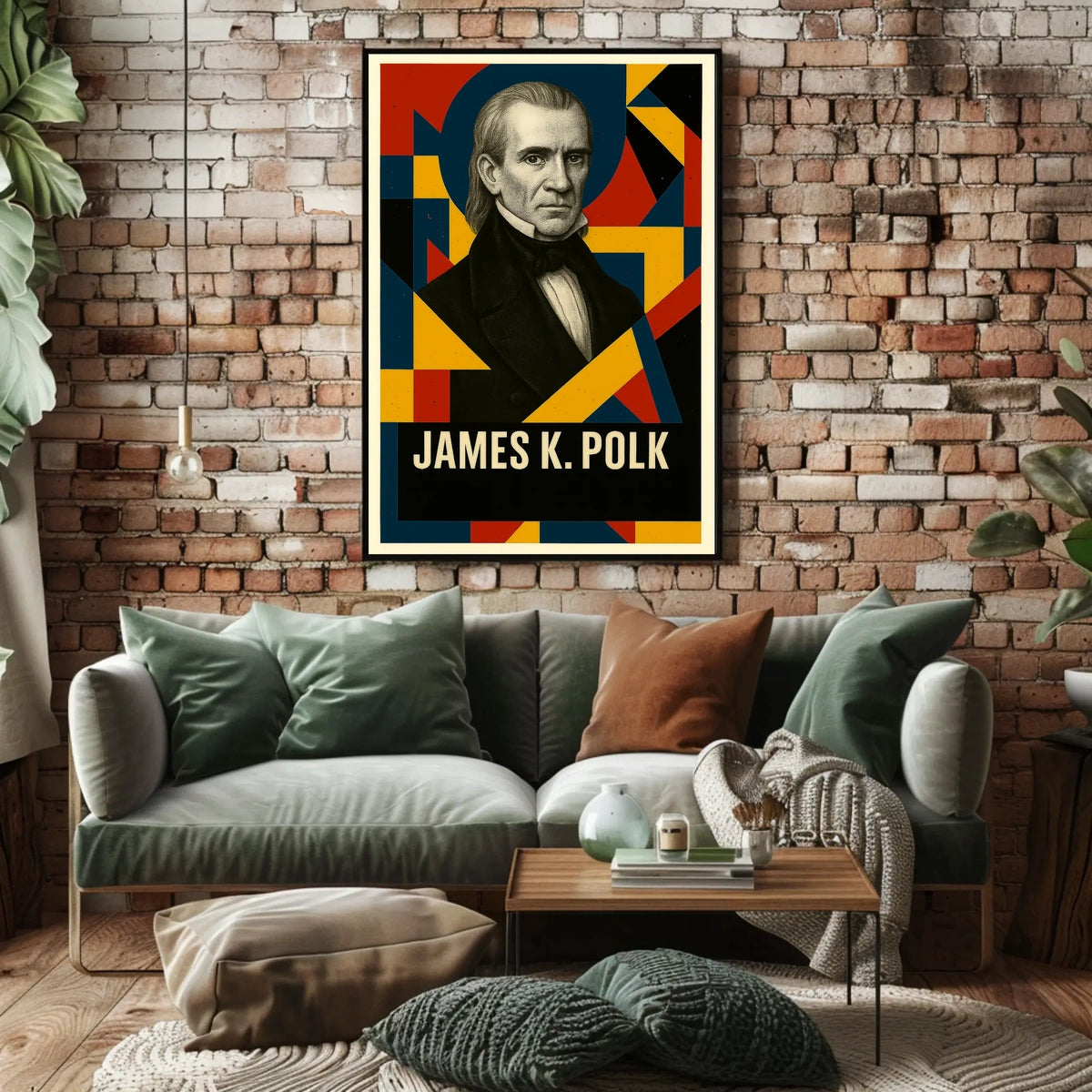 James K. Polk 11th President of the United States Abstract Pop Poster
