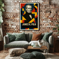 James K. Polk 11th President of the United States Abstract Pop Poster