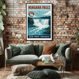 Niagara Falls Experience the Majesty Poster PosterGoat
