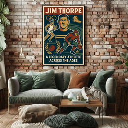 Celebrating a Sports Icon Jim Thorpe Poster