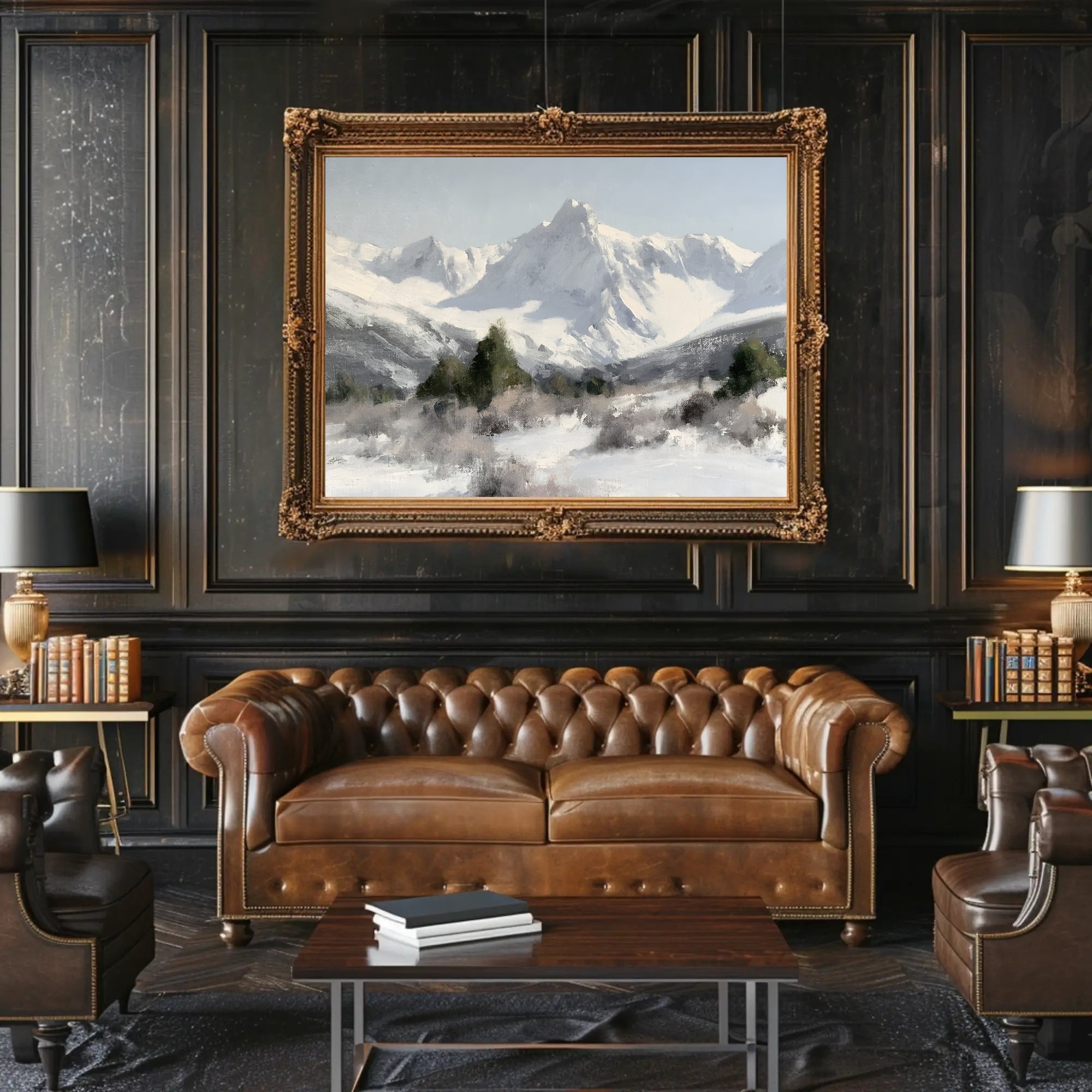 Serene Snowy Peaks Poster