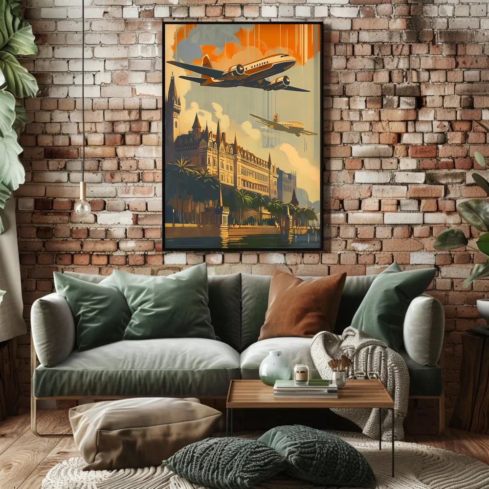 Vintage Victorian Era Architectural Landscape Poster