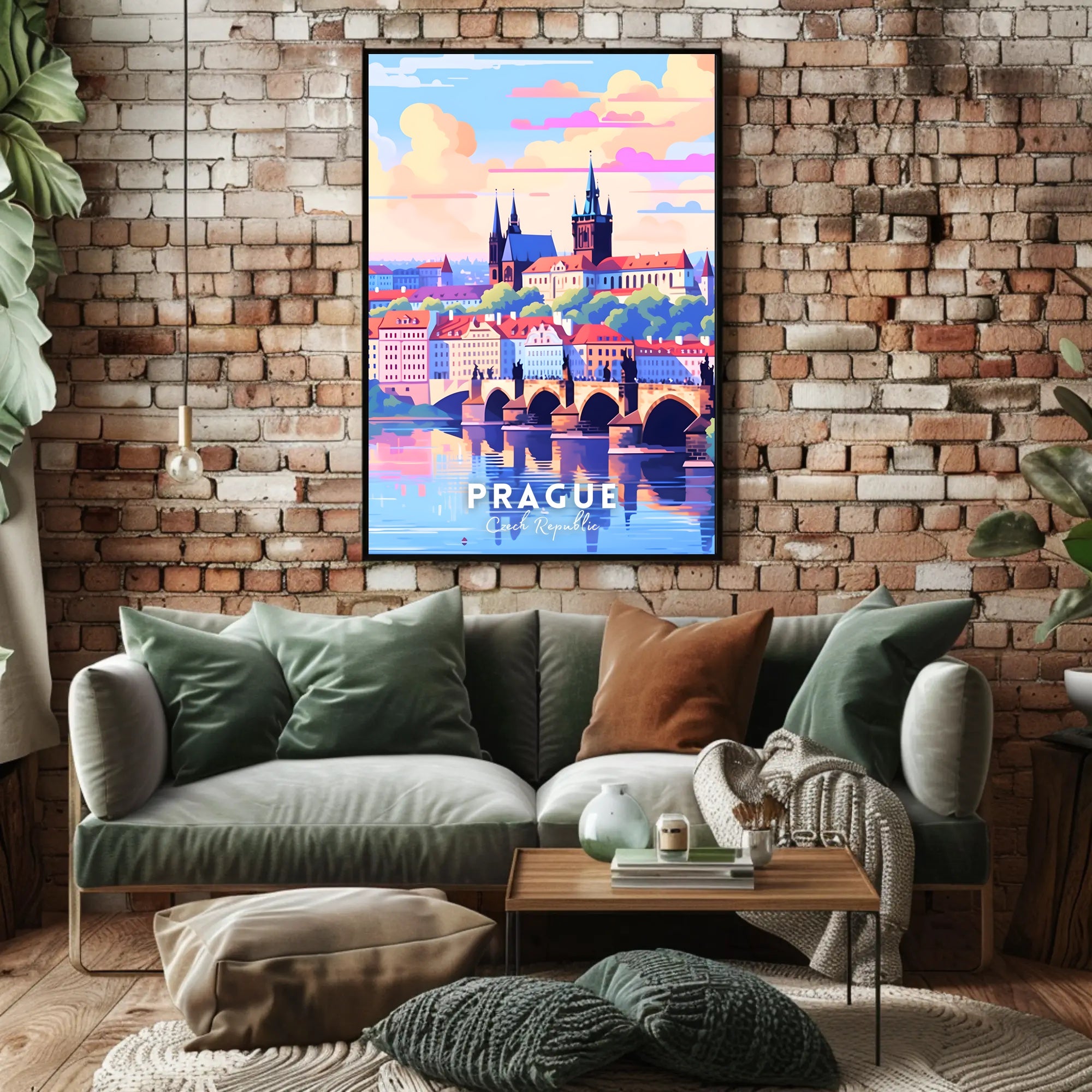 Prague Charles Bridge Travel Poster