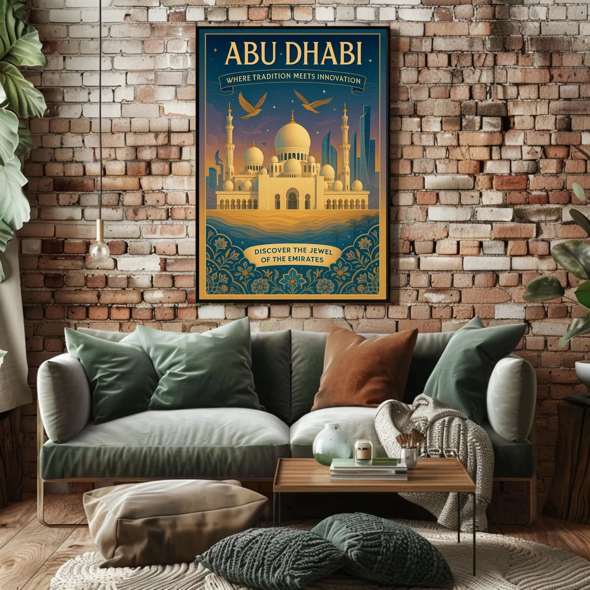 Abu Dhabi Skyline Art Poster
