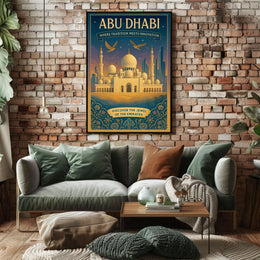 Abu Dhabi Skyline Art Poster