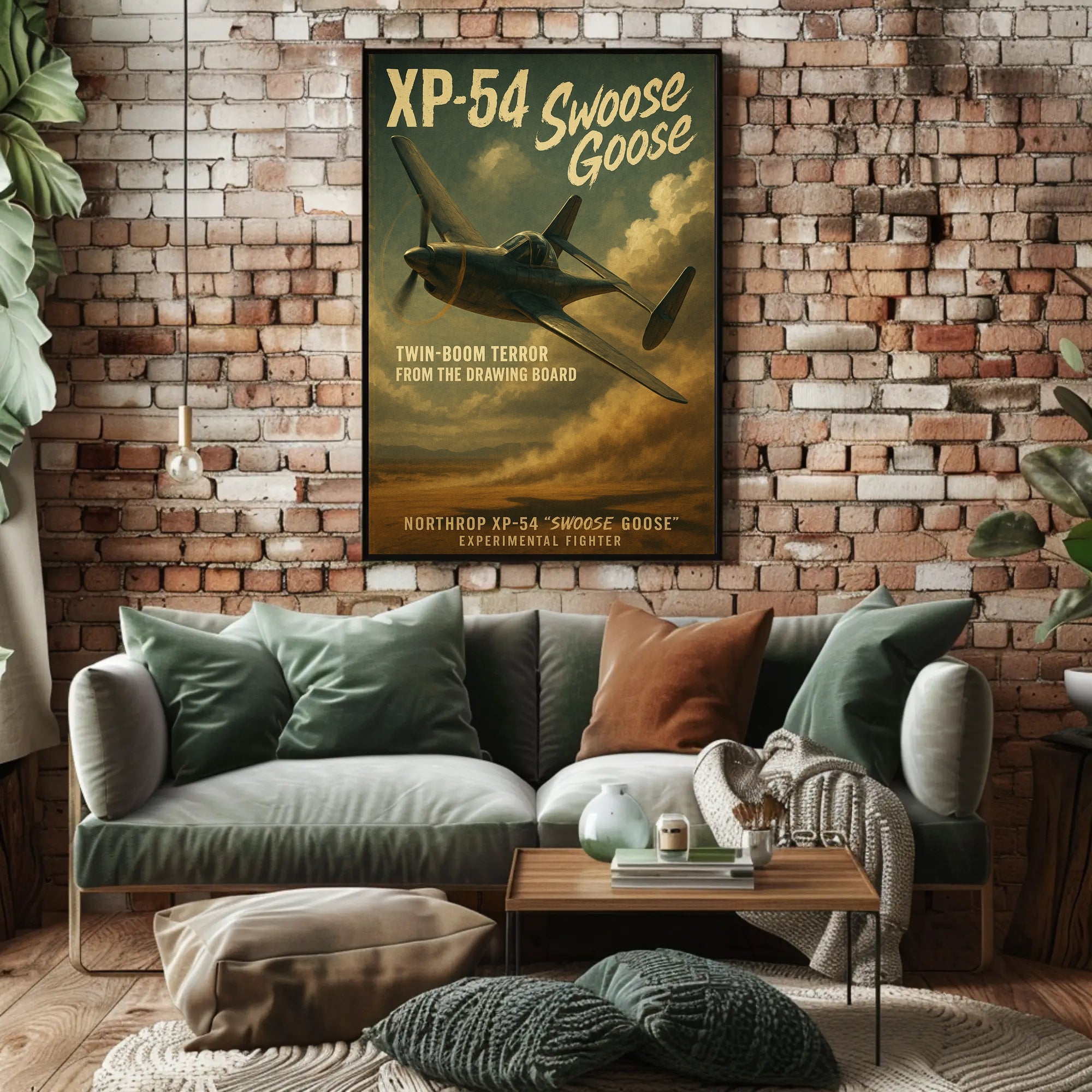 XP-54 Swoose Goose WWII Era Aviation Artwork