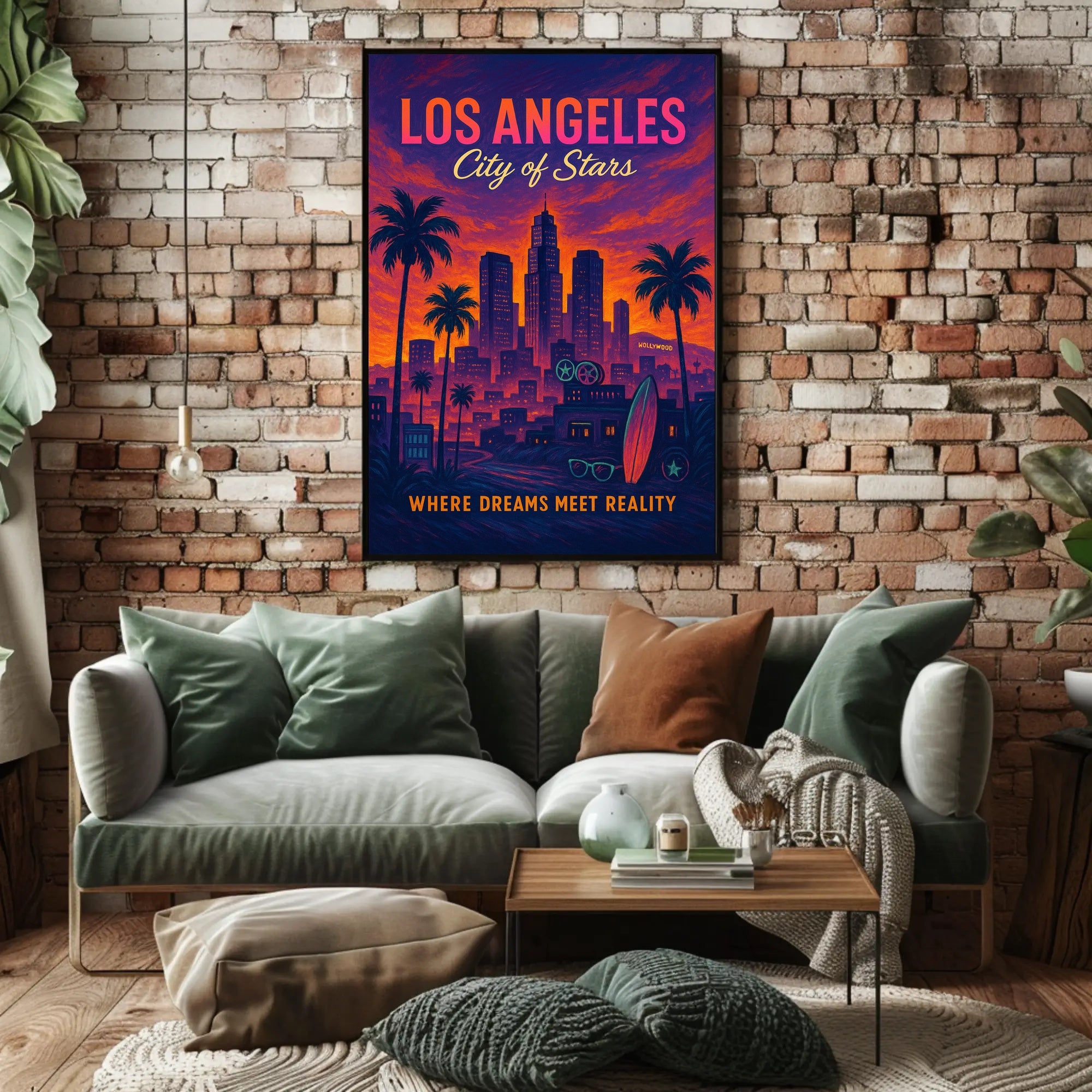 Los Angeles Dreamscape: Enchanting Cityscape Urban or Cityscape Poster
