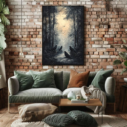 Enchanted Forest With Ravens Poster