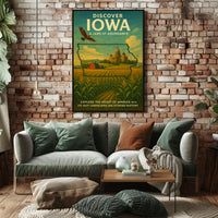 Discover Iowa A Land of Abundance Poster