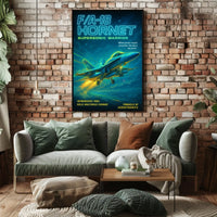FA-18 Hornet Supersonic Warrior Poster