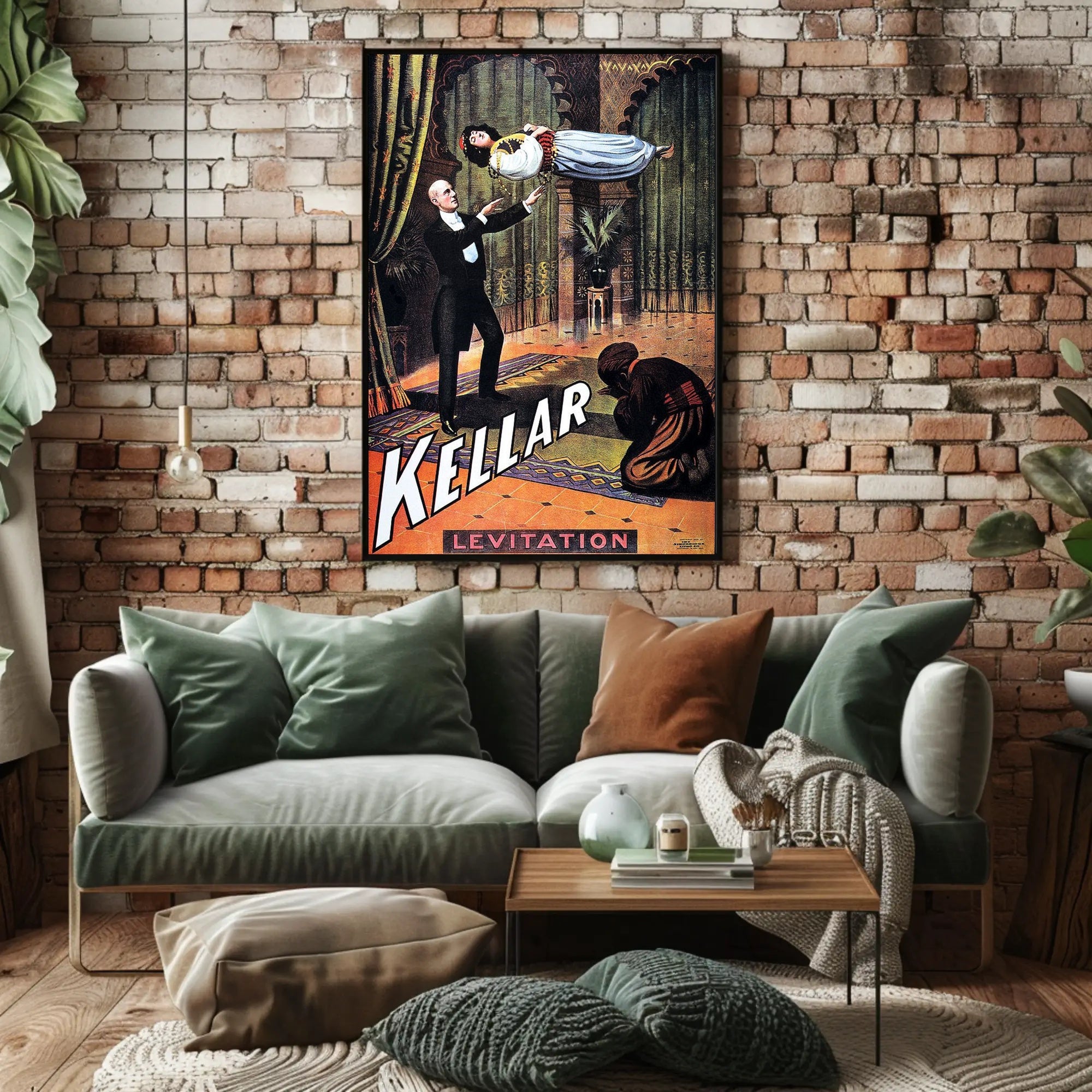 Kellar Magical Levitation Vintage Illusion Cultural Poster