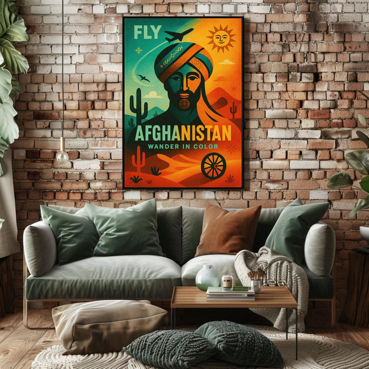 Wander in Color Afghanistan Travel Poster