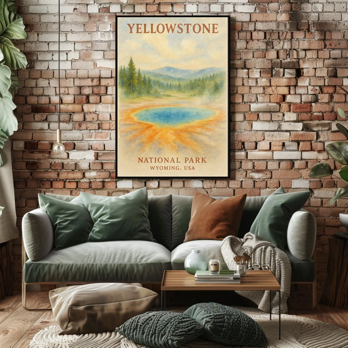 Yellowstone National Park Majestic Scenic Home Decor Poster
