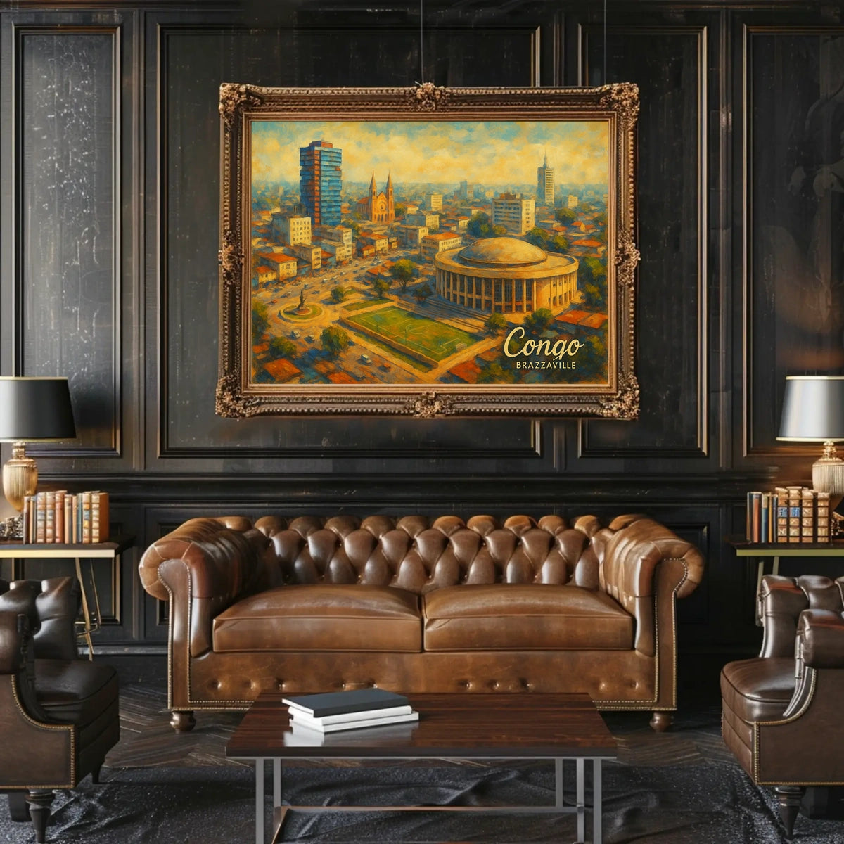Congo Brazzaville Cityscape Poster